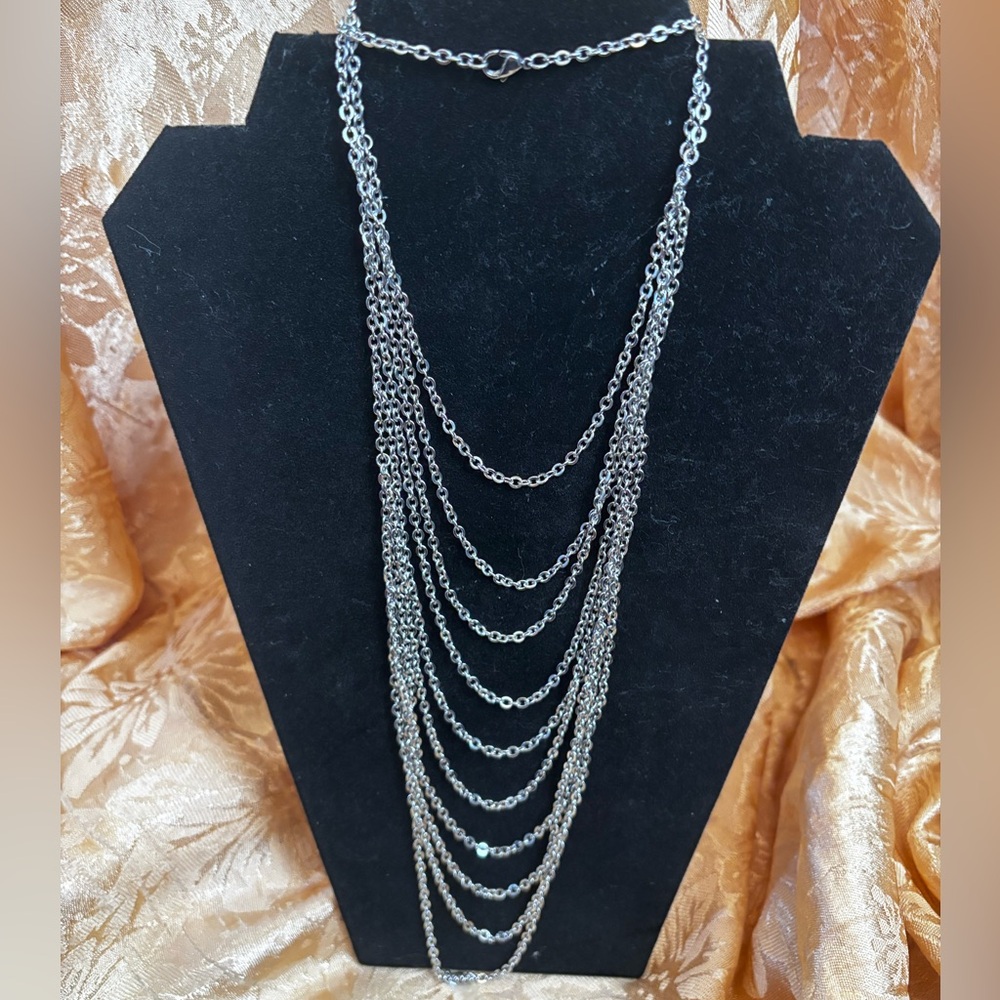 Vintage Silver Layered Necklace